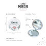 Manahia Miroir Cadeau Témoin - Témoin Fantastique - Annonce Témoin - Bijoux Témoin -Cadeau Mariage - Diamètre 7cm - Deux Faces D