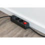 Meister Multiprise 3 Prises, avec Prise supplémentaire, câble de 2 m, Noir, IP20 intérieur, Interrupteur, Powersplit, multiprise