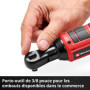 Einhell Visseuse à cliquet sans fil TE-RW 18/60 Li-Solo Power X-Change (18 V, 60 Nm, porte-outil 3/8« , rotation droite/gauche, 