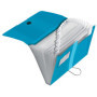 Herlitz 11277944 Classeur à soufflets en polypropylène à 12 compartiments Bleu transparent
