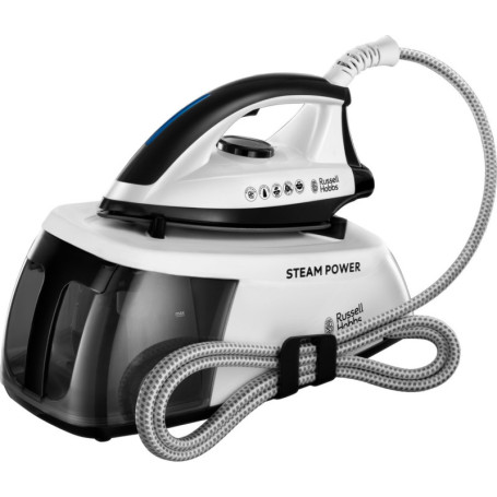 Russell Hobbs Fer à repasser vapeur [Centrale] SteamPower (2400 W,Pression 4,5 bars, 90 g/min vapeur continue, Réservoir 1,3 L, 