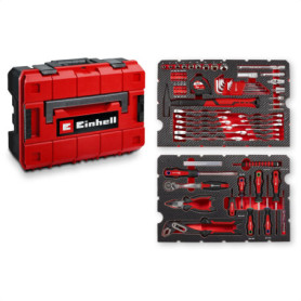 Original Einhell E-CASE 80 pcs. valise d'outils (set d'outils de haute qualité dans valise en plastique robuste et empilable com