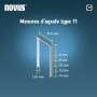 NOVUS TOOLS Agrafes en fil plat 10 mm de type 11, 600 pièces, agrafes galvanisée pour la fixation de films plastiques, bardeaux 
