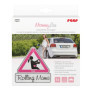 reer 88014 MommyLine Plaque de voiture pour femme enceinte « Rolling Mama » Rose