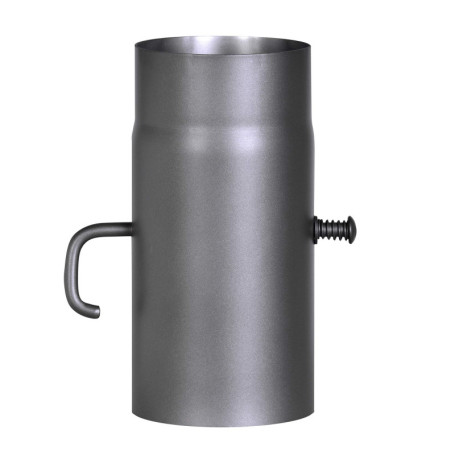 FIREFIX Senotherm RD130/2D Tuyau de poêle en acier épais de 2 mm de diamètre, 130 mm de diamètre, pour cheminées et foyers, gris