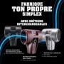 Simplex 3029.030 Marteau sans danger en caoutchouc et métal souple avec boîtier en fonte malléable et manche en bois de qualité 