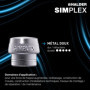 Simplex 3029.030 Marteau sans danger en caoutchouc et métal souple avec boîtier en fonte malléable et manche en bois de qualité 