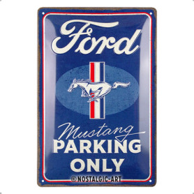 Nostalgic-Art Plaque rétro, 20 x 30 cm, Ford Mustang – Parking Only – Idée de cadeau pour fans de Ford, en métal, design vintage