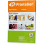 Printation Étiquettes universelles 70 x 67,7 mm - 300 etiquettes autocollantes blanches sur 25 feuilles blanches A4 3x4 12 70x67