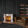 Relaxdays 10022938 Ensemble serviteur de cheminée 5 pièces Accessoires Fonte de Fer avec Support, HxlxP 51 x 18 x 18 cm, Noir, M