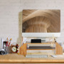 Relaxdays Support d'écran en Bambou, 4 tiroirs, réhausseur d'écran d'ordinateur/Laptop, HxLxP : 16x57,5x25 cm, Naturel