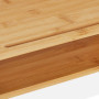 Relaxdays Support d'écran en Bambou, 4 tiroirs, réhausseur d'écran d'ordinateur/Laptop, HxLxP : 16x57,5x25 cm, Naturel