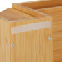 Relaxdays Support d'écran en Bambou, 4 tiroirs, réhausseur d'écran d'ordinateur/Laptop, HxLxP : 16x57,5x25 cm, Naturel