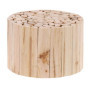 Relaxdays Support pour Pots de Fleurs, en rondins de Bois, matériaux naturels, Tabouret Rond, HxD 20 x 30 cm, Naturel
