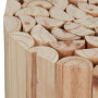 Relaxdays Support pour Pots de Fleurs, en rondins de Bois, matériaux naturels, Tabouret Rond, HxD 20 x 30 cm, Naturel
