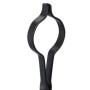 Relaxdays Pince de cheminée, 66,5 cm, Pince à feu pour Bois & briquettes, Acier, Noir