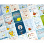 JAKO-O Cartes de naissance et de première année pour bébé - Jalons importants pour bébé - Cartes également comme journal intime 