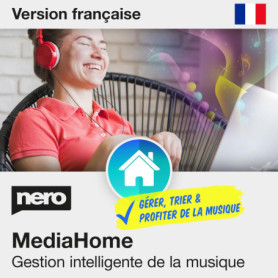 Gestion de la musique Nero Media Home | Gérer & lire la musique | Détecter les chansons | Archiver | Trier | Lire | Licence illi