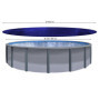 QUICK STAR Couverture de Piscine d'hiver Ronde 200g / m² pour Piscine de Taille 320-366 cm Dimension bâche ø 420 cm Bleu