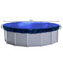 QUICK STAR Couverture de Piscine d'hiver Ronde 200g / m² pour Piscine de Taille 320-366 cm Dimension bâche ø 420 cm Bleu