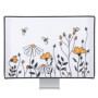 kwmobile Housse écran Ordinateur Compatible avec 27-28" Moniteur - Protection d'écran PC - Noir-Orange-Blanc
