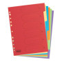 Idena 90266 - Intercalaire en carton pour documents DIN A4, 22,5 x 30 cm, 18 intercalaires pleine couleur en 6 couleurs, 150g/m²