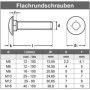 AGBERG Lot de 10 vis à carrosserie M10 x 80 mm, avec collet carré et filetage complet, en acier inoxydable A2 V2A, inoxydable, D