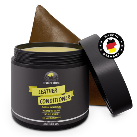 Leather Ranch Creme Cuir pour Sièges, Tapis, Canapé & Chaussures - 250ml - Redonne du Lustre & Protège le Cuir Lisse - Cire d'Ab