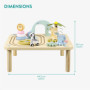 Navaris Table d activité Bebe en Bois - Table d'apprentissage ludique et Complet pour Enfant avec Grand Espace de Jeu éducatif -