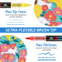 Guangna 240 Feutre Acrylique, stylos acryliques à pointe pinceau pour le coloriage adulte ，Acrylic Paint Markers pour Coloriage,