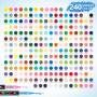 Guangna 240 Feutre Acrylique, stylos acryliques à pointe pinceau pour le coloriage adulte ，Acrylic Paint Markers pour Coloriage,