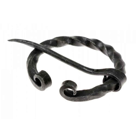 Pera Peris Petite fibule en fer à cheval de l'époque viking en fer avec extrémités roulées Broche mystique Viking Bijoux pour vê