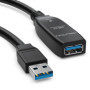 deleyCON 5m Câble D'extension USB 3.0 Actif Répéteur inclus avec Amplification du Signal 5 GBit/s USB-A Mâle vers USB-A Femelle 