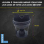 LICHTBLAU Filtre à peluches pour machine à laver Gorenje 279538 - Filtre à peluches 249808 PS-08 KPL
