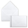 Lot de 50 enveloppes de condoléances blanches avec trait de deuil noir - Format DIN C6 - 114 x 162 mm - Collage humide sans fenê