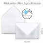 Lot de 50 enveloppes de condoléances blanches avec trait de deuil noir - Format DIN C6 - 114 x 162 mm - Collage humide sans fenê