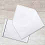 Lot de 50 enveloppes de condoléances blanches avec trait de deuil noir - Format DIN C6 - 114 x 162 mm - Collage humide sans fenê