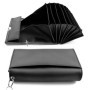 nean Serveur Argent Porte-Monnaie, Portefeuille avec Pochette, Holster Insert et chaîne, Noir