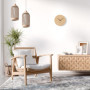 Cander Berlin MNU 2730 E Horloge murale en bois 28 cm silencieuse moderne placage chêne vintage sans bruit de tic-tac pour salon