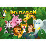 Edition Colibri (10968 FR Lot de 10 Cartes d‘invitation ANIMAUX DE ZOO en Français pour un anniversaire d‘enfant ou pour une par