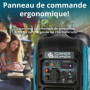 Générateur inverter à gaz/essence Könner & Söhnen KS 2000iG S, boîtier insonorisé, 2000 W, une prise 1x16A (230V), 2 ports USB, 