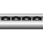 TRANGO 6740-45 Lot de 4 éclairage d'armoire de cuisine noir mat *COOK* encastrable - spot encastré avec module LED 4x 4,8 watts 