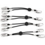 SCHEFFLER-Home Tendeurs élastiques/Set de 4 / Tendeurs draps housses réglables en noir avec clips métalliques et élastique rond 