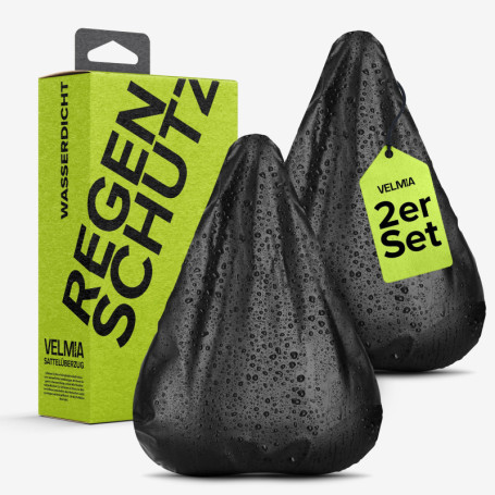 VELMIA Lot de 2 housses de selle de vélo imperméables - Durable et légère - Housse de selle de vélo - Housse de selle de vélo - 