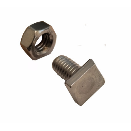 GAO Flora Lot de 50 Vis Carrées en Acier Inoxydable pour Serre | Vis à Tête Plate M6 x 12 | Accessoires