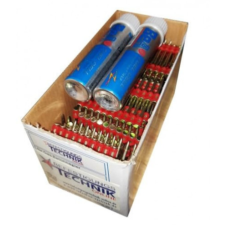 Clous à béton HC extra durs 3,0 x 25 mm + gaz pour cloueuse à béton Spit Pulsa 700 C