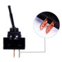 ASW-13 Interrupteur à bascule pour voiture, 12 V 20 A, noir, avec poignée plate, 2 positions, 2 pôles, pour voitures, camions, b