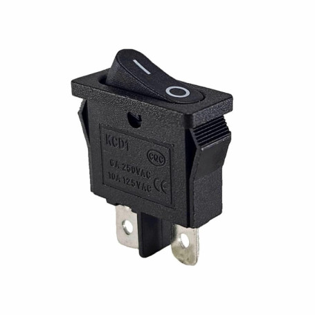 Mini interrupteur à bascule, 7 x 19 mm, 2 broches, 250 V CA, 6 A, 12 V 20 A CC (6 V, 9 V, 12 V, 24 V, 125 V CA/C), interrupteur 