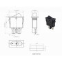 Mini interrupteur à bascule, 7 x 19 mm, 2 broches, 250 V CA, 6 A, 12 V 20 A CC (6 V, 9 V, 12 V, 24 V, 125 V CA/C), interrupteur 