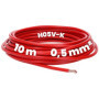 Kalitec Câble de câblage H05V-K 0,5 mm² rouge - 10 m - 0,5 mm² - Câble de câblage - Flexible - En PVC - Fil de commutation